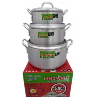 Bộ nồi nhôm nhật t3 kim hằng chính hãng