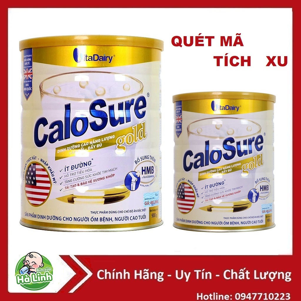 Sữa Calosure gold ít đường hộp 900g ( Date 2025 )