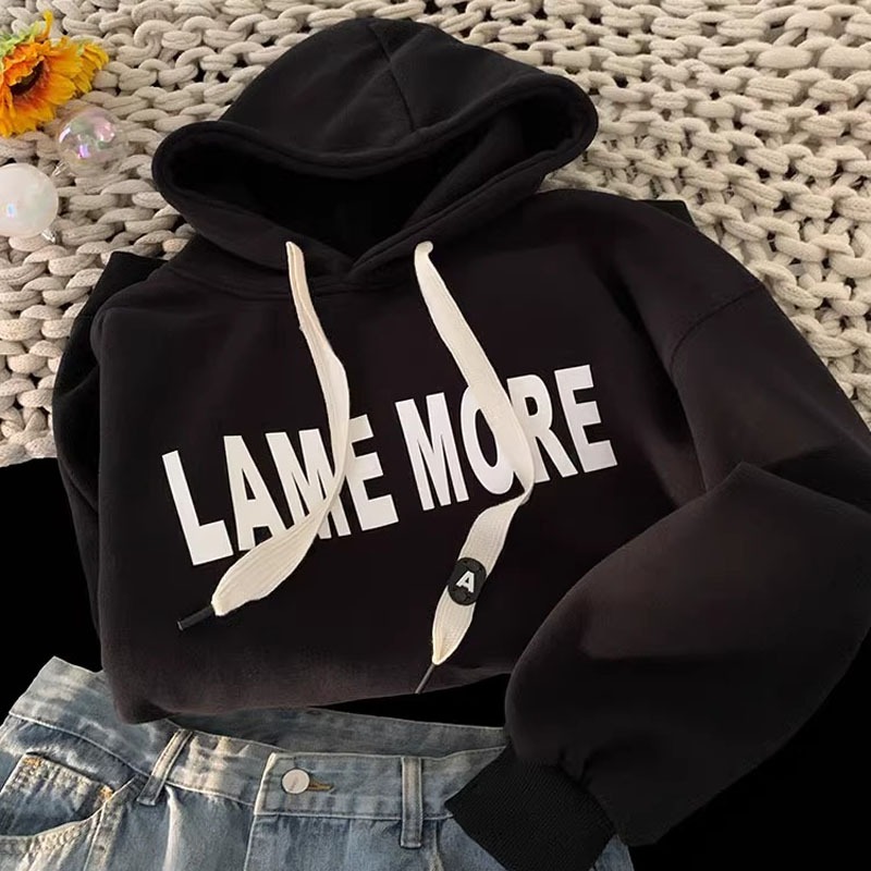 Áo Hoodie FKZ Unisex In Chữ LAME MORE Form Rộng Chất Liệu Nỉ Bông Cao Cấp Dây Rút Siêu Đẹp