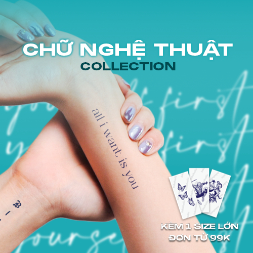 [Chủ đề Chữ Nghệ Thuật] Inkaholic xăm tạm thời Y HỆT xăm thật trong 15 ngày, 100% tự nhiên và chống nước