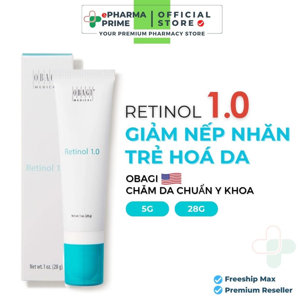 Kem Dưỡng Obagi Retinol 1.0% Giúp Trẻ Hóa Da, Ngừa Mụn 28g