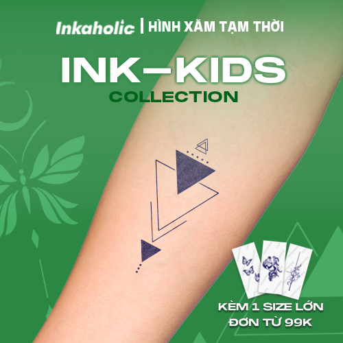 [INK-KIDS Collection] Hình xăm dán tạm thời 15 ngày Inkaholic - xăm giả đẹp & ngầu y xăm thật, chống nước