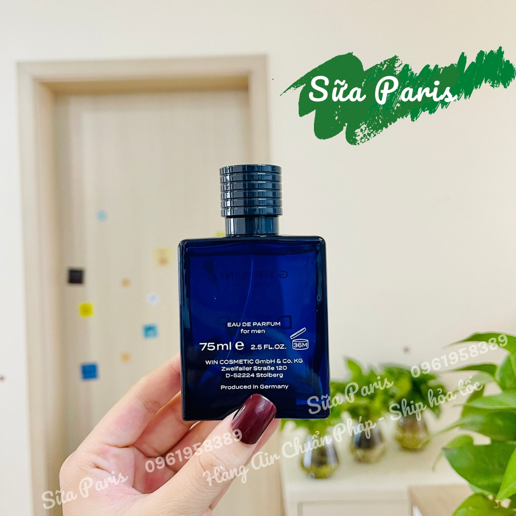 Nước hoa dành cho nam DEEP - G.bellini EDT 75ml, hàng Pháp có bill_Sữa Paris Aderma