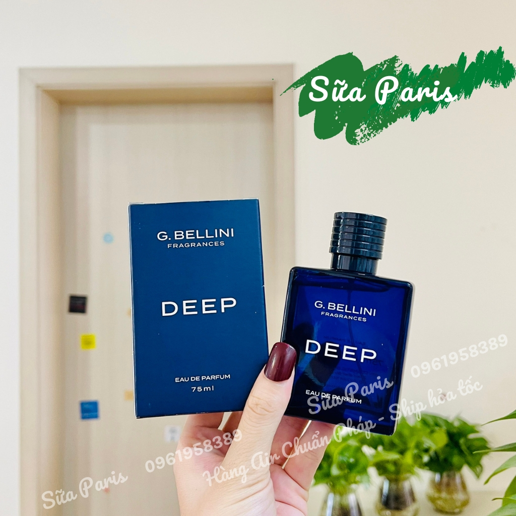 Nước hoa dành cho nam DEEP - G.bellini EDT 75ml, hàng Pháp có bill_Sữa Paris Aderma