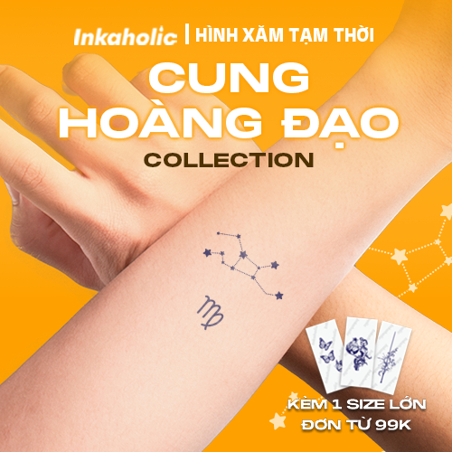 Hình xăm dán tạm thời 15 ngày Inkaholic, xăm giả đẹp & ngầu y xăm thật, chống nước 100
