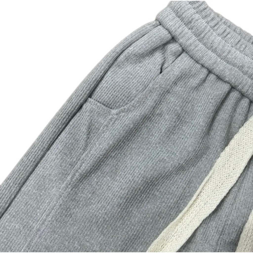 Quần nỉ tăm nam thun  ống suông rộng sweatpant unisex chất nỉ cotton rất dày dặn cạp xỏ dây drawstring bảng lớn Ver 2.0