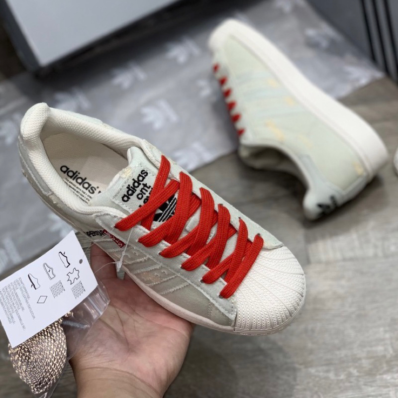 Giày Adida.s Sò Levis White Blue Cao Cấp Fullbox