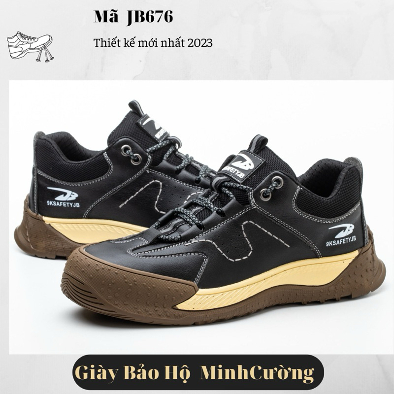 Giày bảo hộ lao động thể thao Sports JB676 chống đâm xuyên nâu và đen , chống va đập