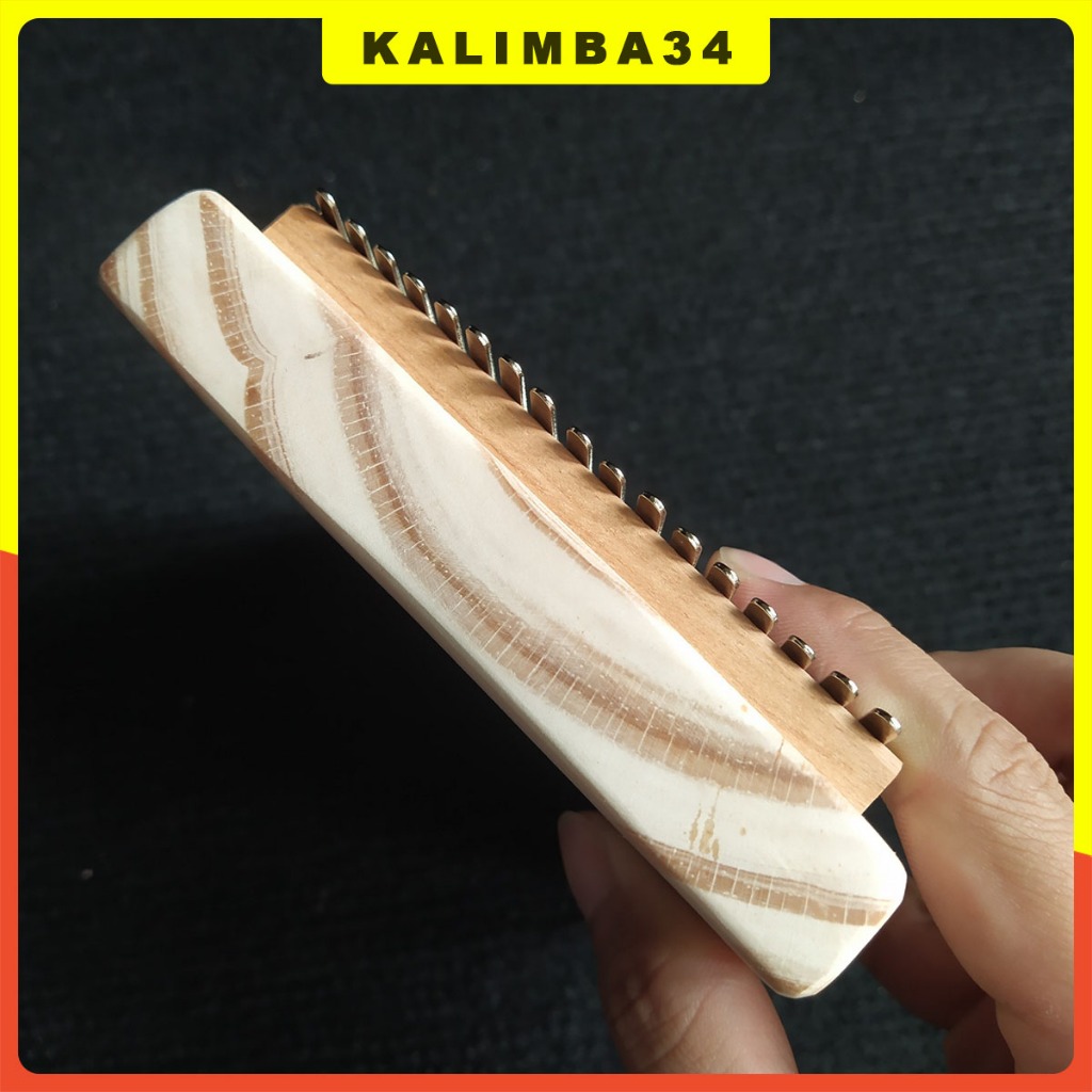 Đàn kalimba 17 phím gấu panda KL34, Kalimba hình chữ nhật khắc gấu ngủ tặng búa chỉnh âm