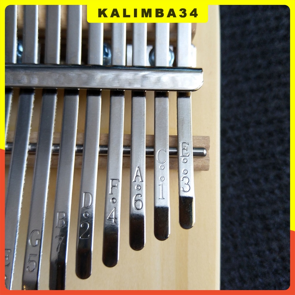 Đàn kalimba 17 phím gấu panda KL34, Kalimba hình chữ nhật khắc gấu ngủ tặng búa chỉnh âm