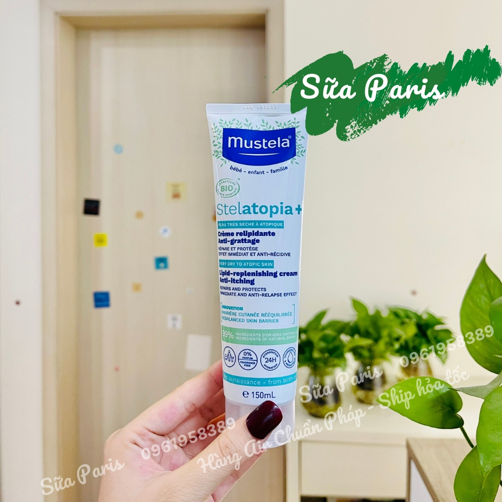 Kem Mustela stelatopia 150ml dạng tub, dành cho bé da khô, da rất khô, da cơ đia, chàm sữa_Sữa Paris Aderma