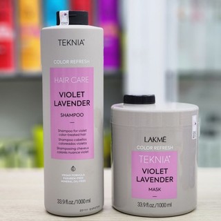 DẦU GỘI & MẶT NẠ BỔ SUNG HẠT MÀU TÍM LAKME TEKNIA VIOLET LAVENDER 1000Ml