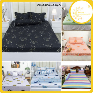 Bộ ga + 2 vỏ gối cotton poly nhiều mẫu mới