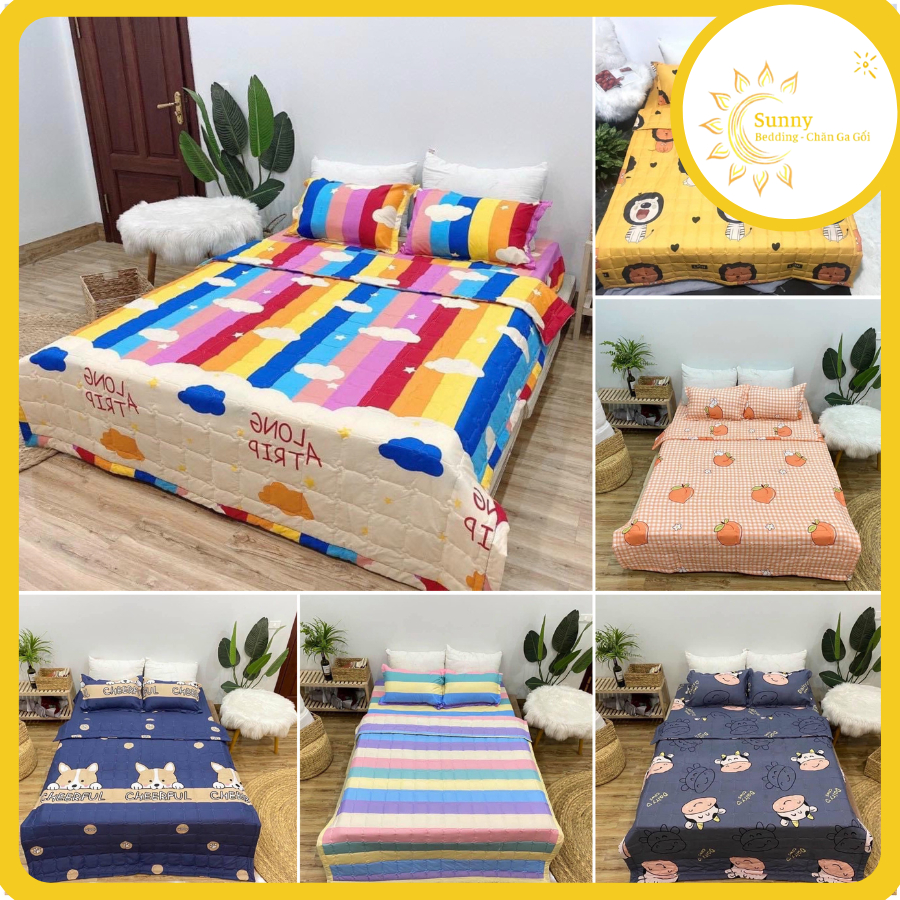 Chăn Hè Cotton poly Chần Bông 3 Lớp