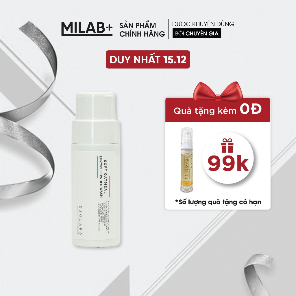 Tẩy da chết enzyme Usolab, giúp cấp ẩm, làm dịu, sáng da và chống viêm 150ml - MILAB