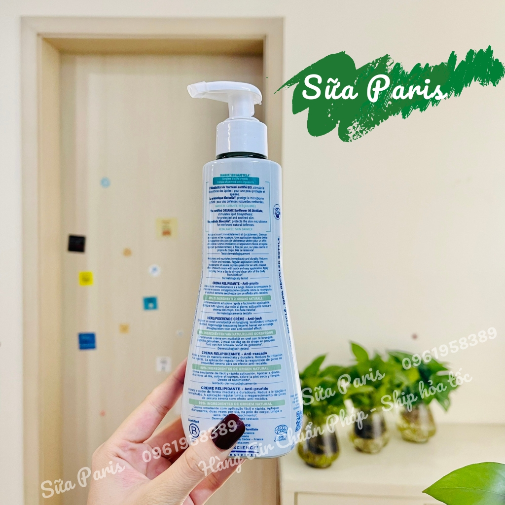 Mustela Stelatopia kem dưỡng da mặt và cơ thể cho trẻ sơ sinh & em bé da chàm thể tạng full size_Sữa Paris Aderma