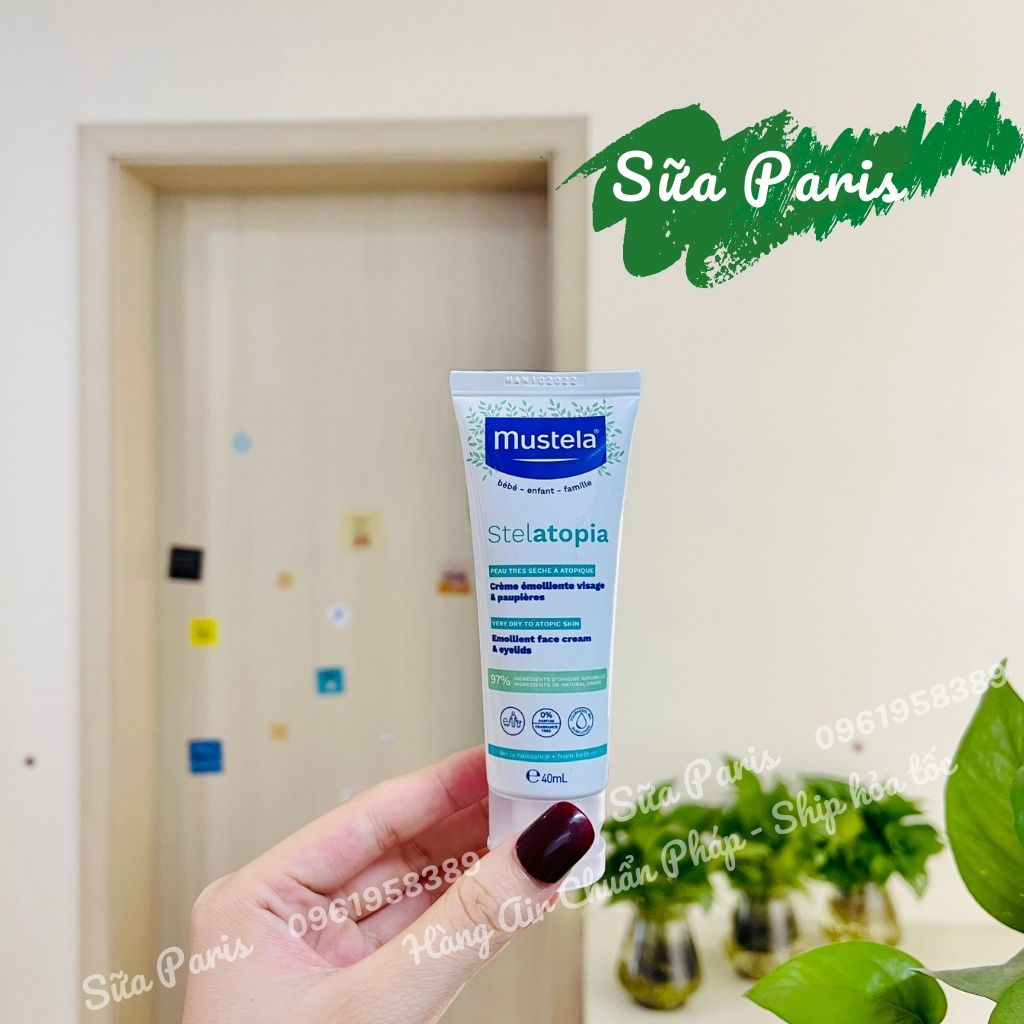 Mustela Stelatopia kem dưỡng da mặt và cơ thể cho trẻ sơ sinh & em bé da chàm thể tạng full size_Sữa Paris Aderma