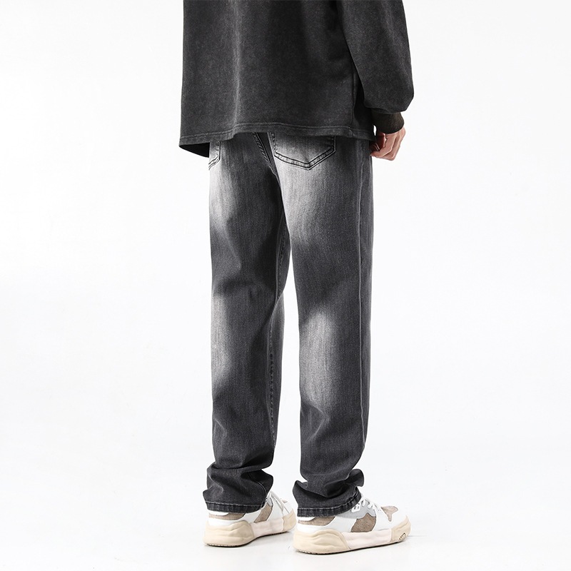 Quần Jean Nam Baggy Wash Smoke Genz Store, Quần Jean Nam Wash 2 Màu Chất Liệu Dày Dặn Phong Cách Đường Phố