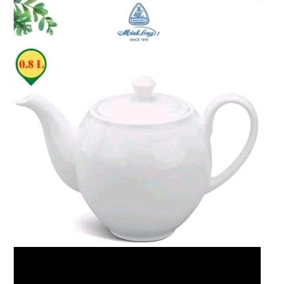Bình trà sứ Minh Long 0.8 lít