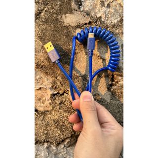 Dây cáp sạc Type-C lò xo hãng Freecharge dây siêu to, siêu bền - Chính hãng( Bảo hành 12 tháng)