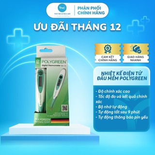 Nhiệt kế điện tử đầu mềm kd-133 polygreen đo thân nhiệt chính xác cao tránh tiếp xúc lây nhiêm chéo viet health care