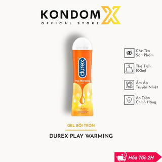 Gel bôi trơn gốc nước làm ấm DUREX PLAY WARMING - Lọ 100ml [CHÍNH HÃNG]