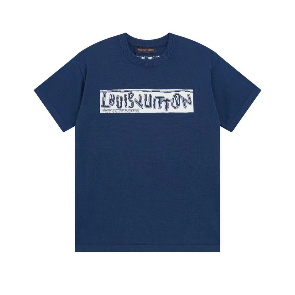 Áo phông T-shirt Louis Vuitton Xanh than logo ngang ngực LA on web