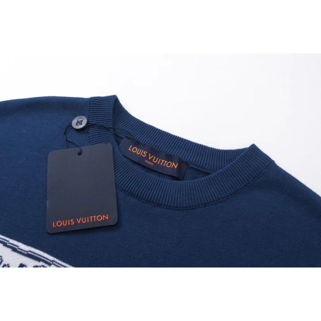 Áo phông T-shirt Louis Vuitton Xanh than logo ngang ngực LA on web