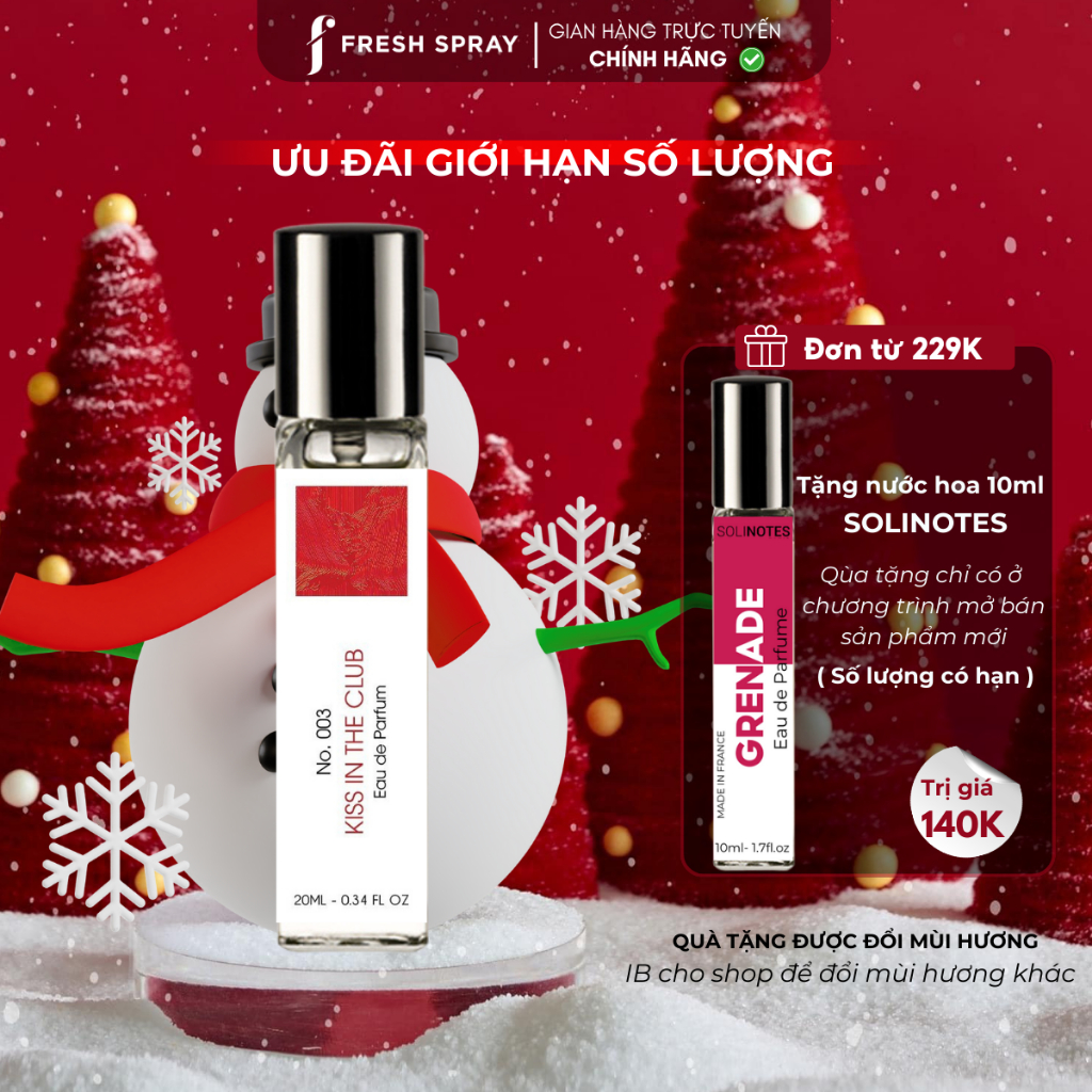 ( Discovery 20ML) Nước Hoa Kiss In The Club No.003 | Official Store F fresh spray