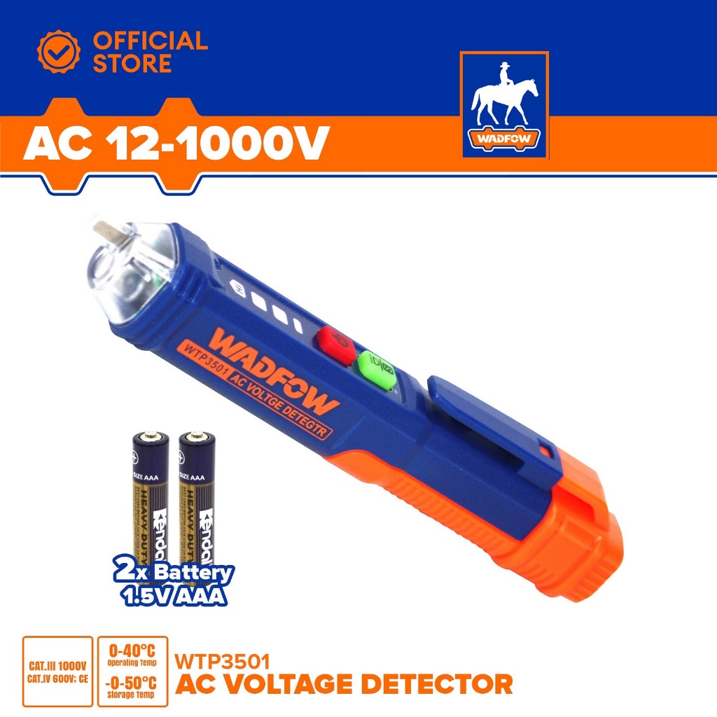 Bút Thử Điện Bút Dò Dòng Điện Áp AC 12V 1000V AC Voltage Detector WADFOW WTP3501