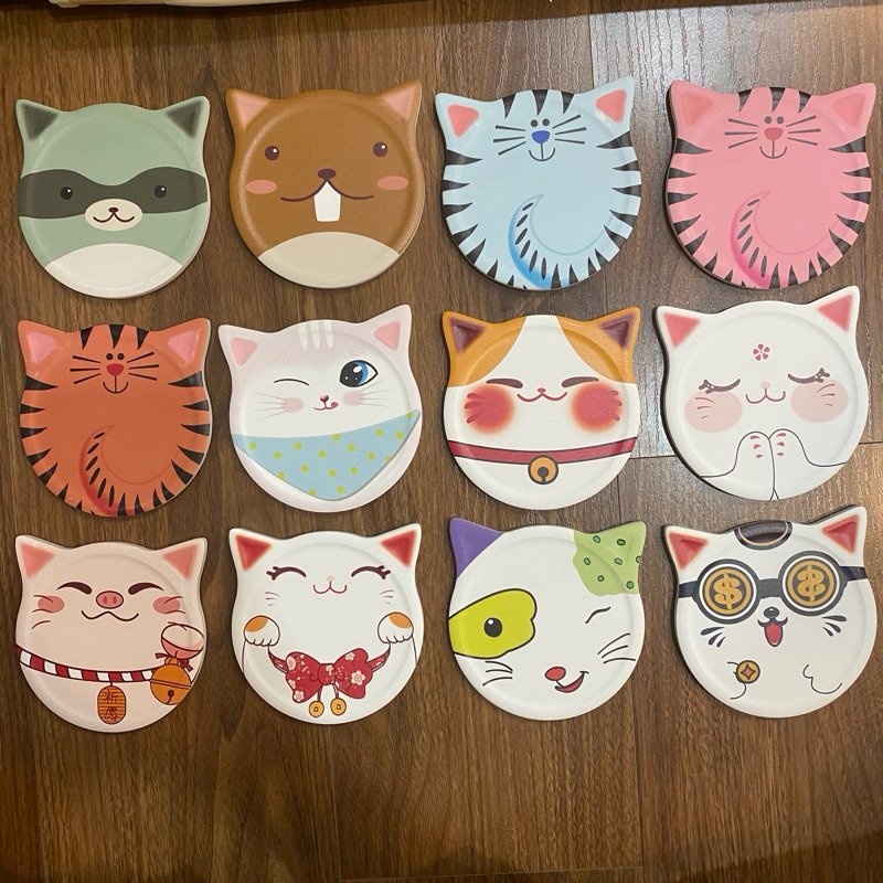 L 30++ MẪU | Đế Lót Ly – Lót Cốc bằng gốm sứ hình Thú Cưng dễ thương