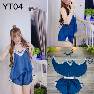 set yếm ngủ lụa mềm cột dây 38-55kg