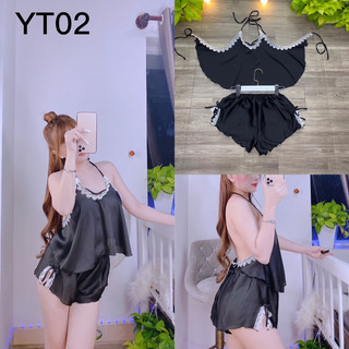 set yếm ngủ lụa mềm cột dây 38-55kg