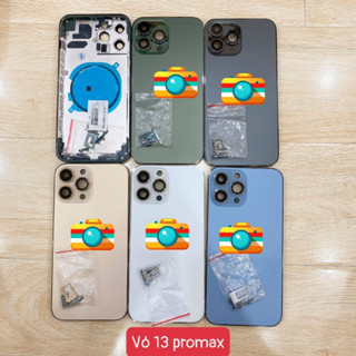 13 PRO MAX BỘ - Lưng vỏ dùng cho máy iphone 13 pro max có khung sườn, viền kính camera ngoài - nắp pin ip 13 promax lens