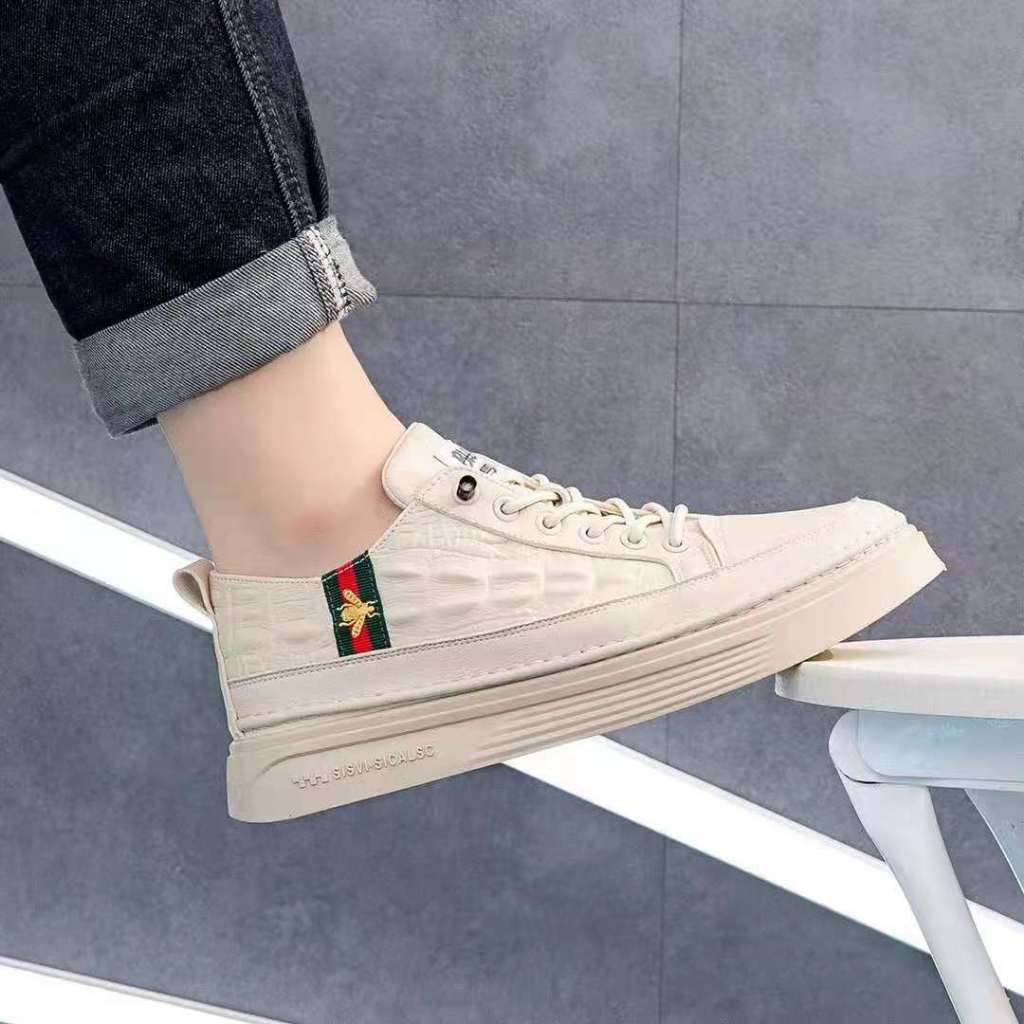 Giày Sneaker Nam, Giày Nam Da Cá Sấu - Fullbox