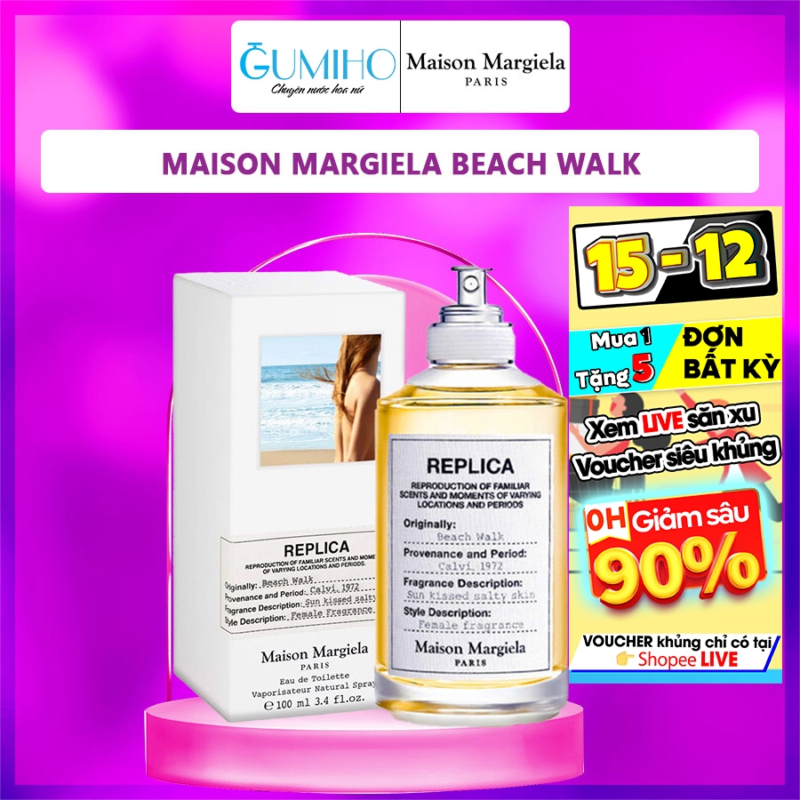 Nước hoa nữ Maison Margiela Replica Beach Walk - Hương sắc ngọt ngào của em bên bãi biển đầy nắng và gió - TlinhPerfume