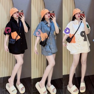 SET ÁO SƠ MI JEANS KÈM SHORT (KÈM VIDEO HÌNH THẬT)