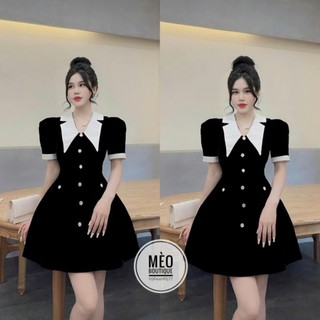 Đầm nhung xòe mặc tôn dáng 2 màu đỏ đen mặc đi chơi siêu đẹp,