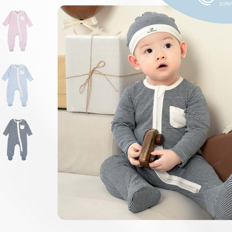 Body dài tay Bu baby cho bé Bu 3m - 6m