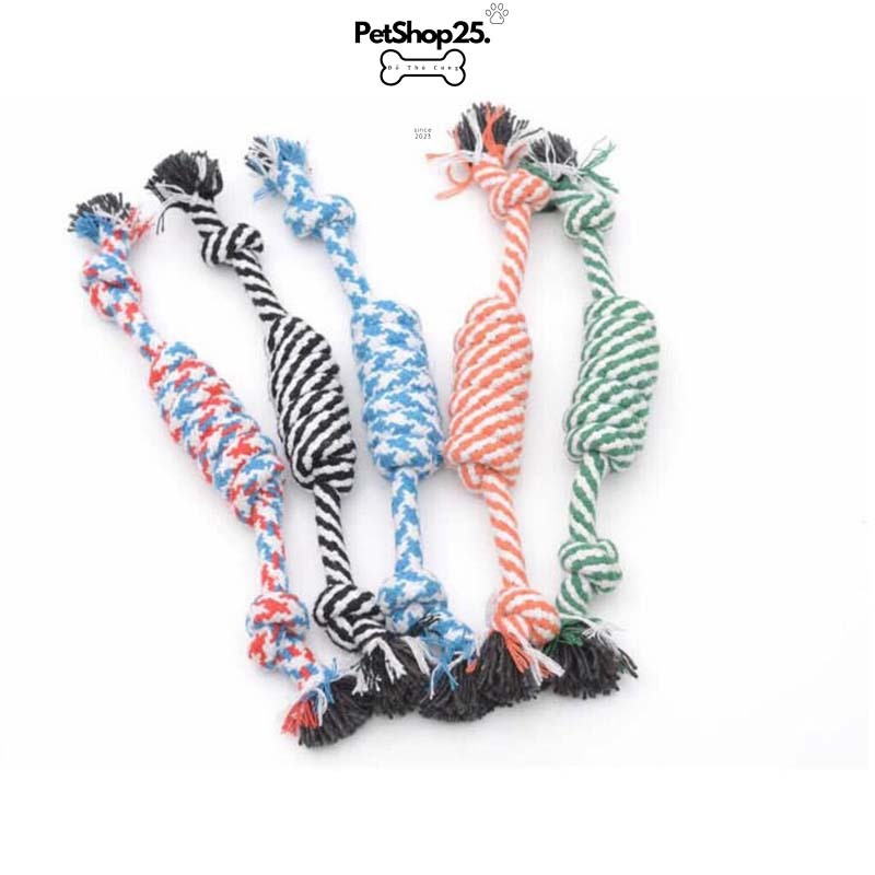 Đồ chơi nhai gặm cho chó - Dây thừng bện cho cún nhiều màu sắc - Petshop225