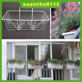 Giá treo ban công KÈM chậu chữ nhật thông minh trồng hoa, cây cảnh KT 48x20cm
