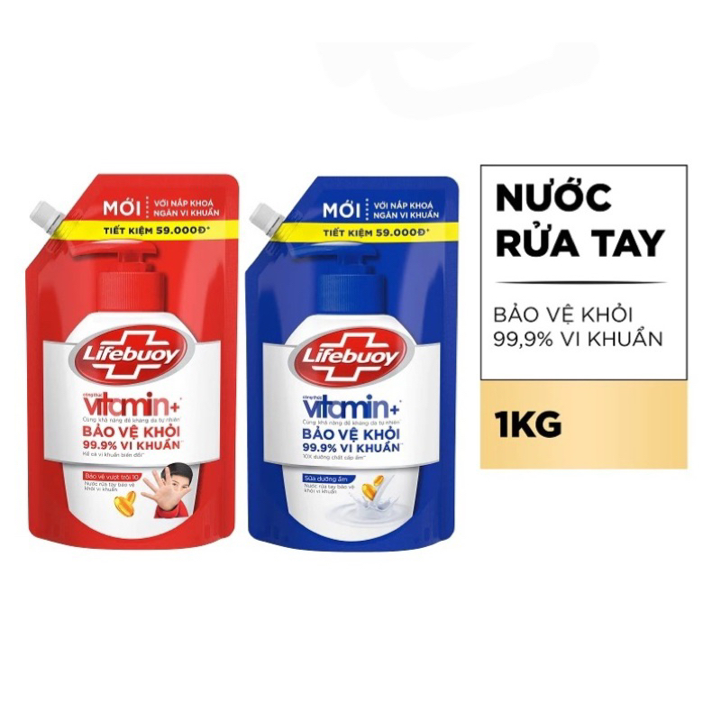 Nước rửa tay Lifebuoy 1Kg/Túi