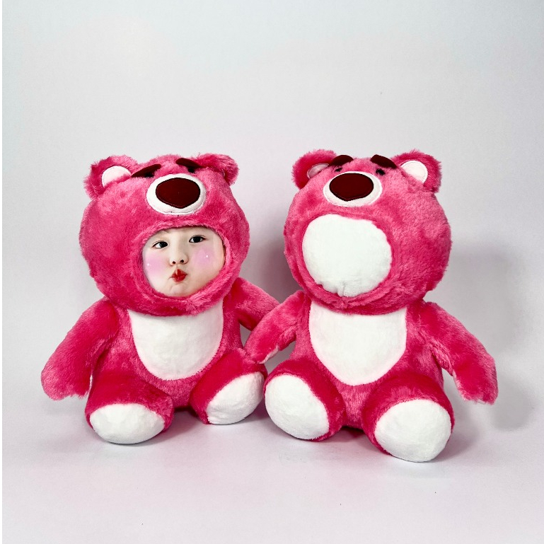 GẤU BÔNG IN HÌNH SIZE TO 20-22CM - TÚI GIẤY / TÚI ĐÈN LẤP LÁNH