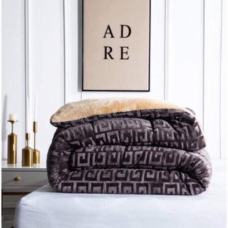 Chăn lông cừu chữ vạn Boss Decor siêu dày 3 lớp 2mx2m2 đại hàn giữ nhiệt mềm mịn
