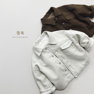  Size  10-25kg  Áo sơ mi lót lông mặc được 2 mặt dày ấm cho bé trai bé gái phong cách Hàn Quốc áo khoác Mu 