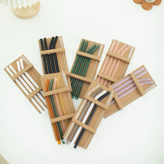 Set 4 ống hút thuỷ tinh thân thiện môi trường kèm cọ rửa tiện lợi