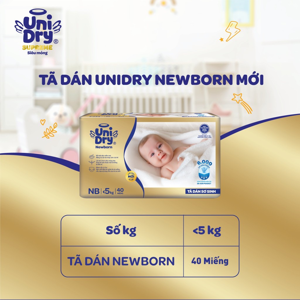 Tã dán sơ sinh Unidry Newborn mới