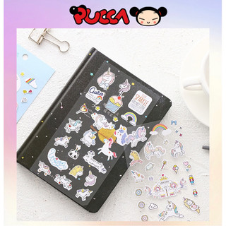 Miếng Sticker Dán Hình Kỳ Lân Hoạt Hình Trang Trí Sổ Tay, Điện Thoại