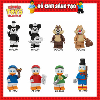 Xếp hình nhân vật hoạt hình Disney : Chip & Dale, Mickey & Minnie - Đồ Chơi Lắp Ghép Sáng Tạo - POGO PG8279