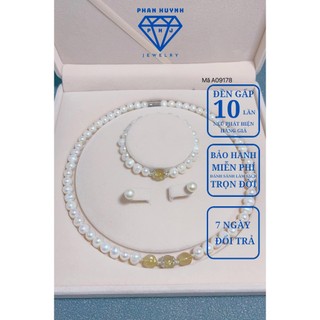  Bộ trang sức hạt trai nuôi nước ngọt 7li 8li mã A09178 PHAN HUYNH JEWELRY 